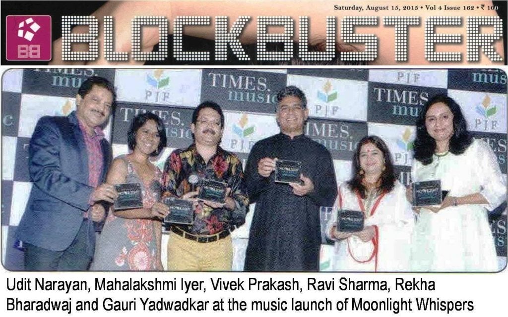 Press cutting from the music launch of Moonlight Whispers
