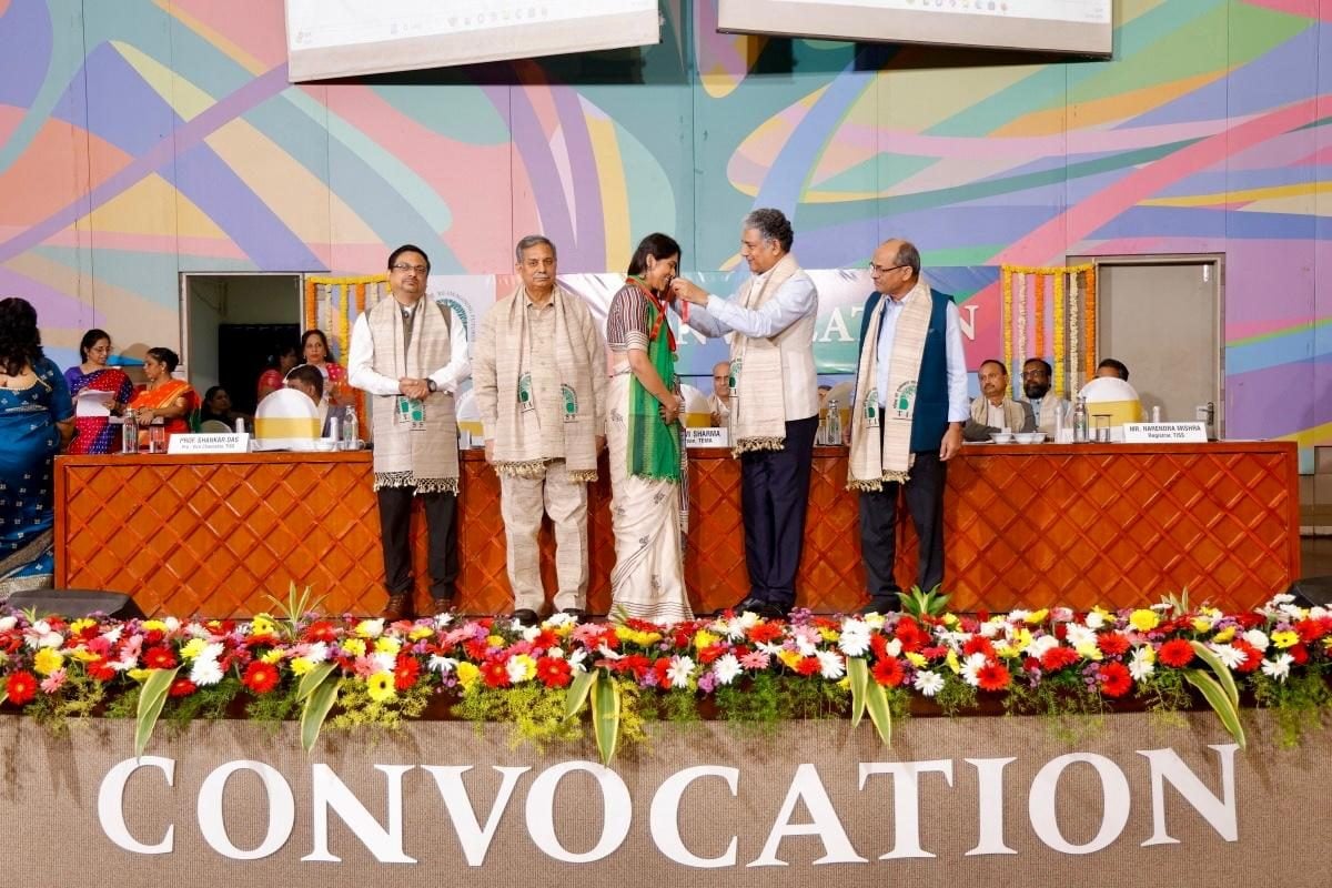At a convocation ceremony