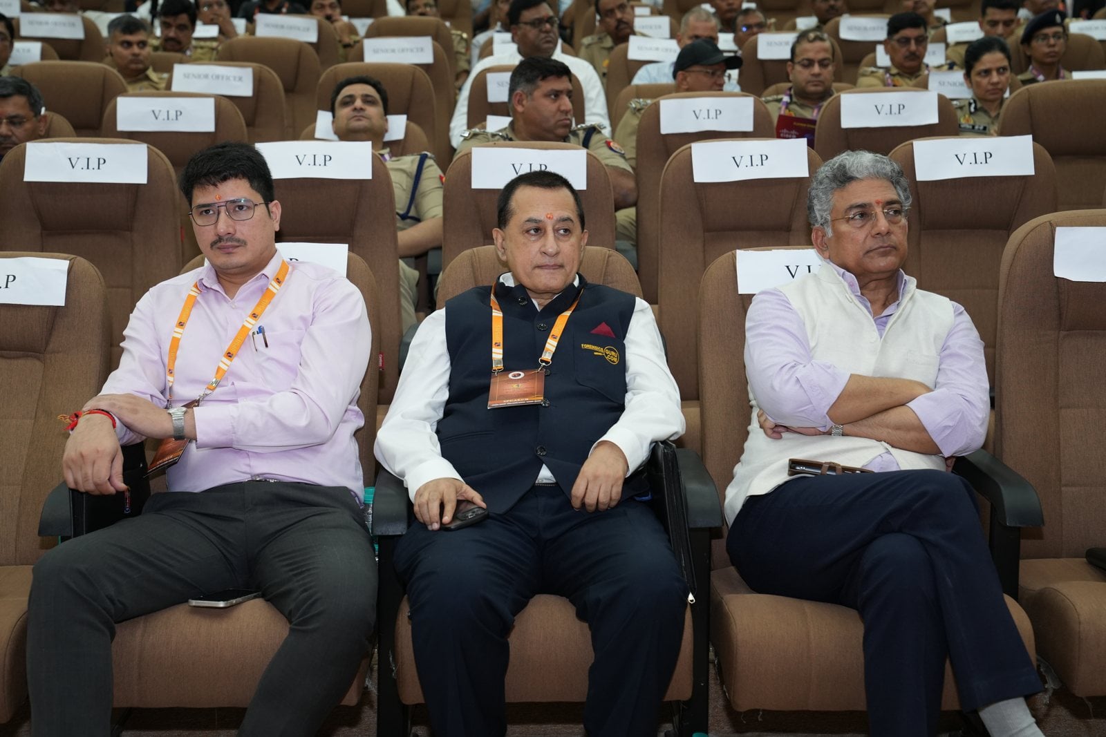 With fellow dignitaries