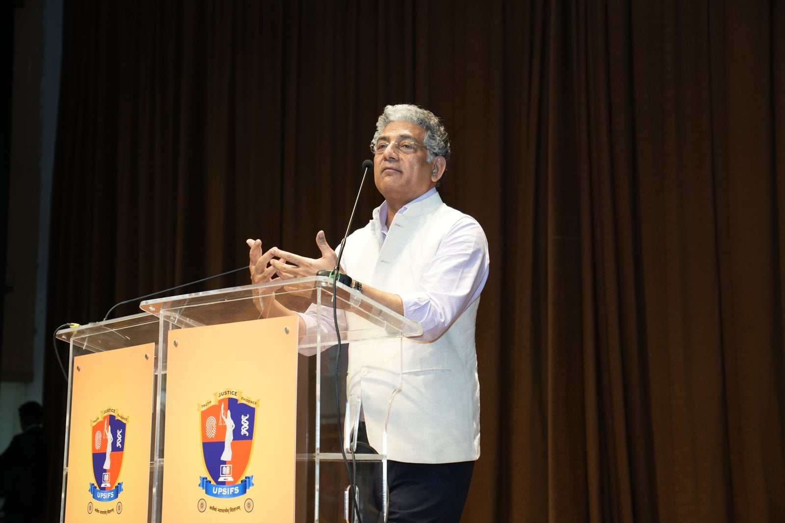 At the lectern