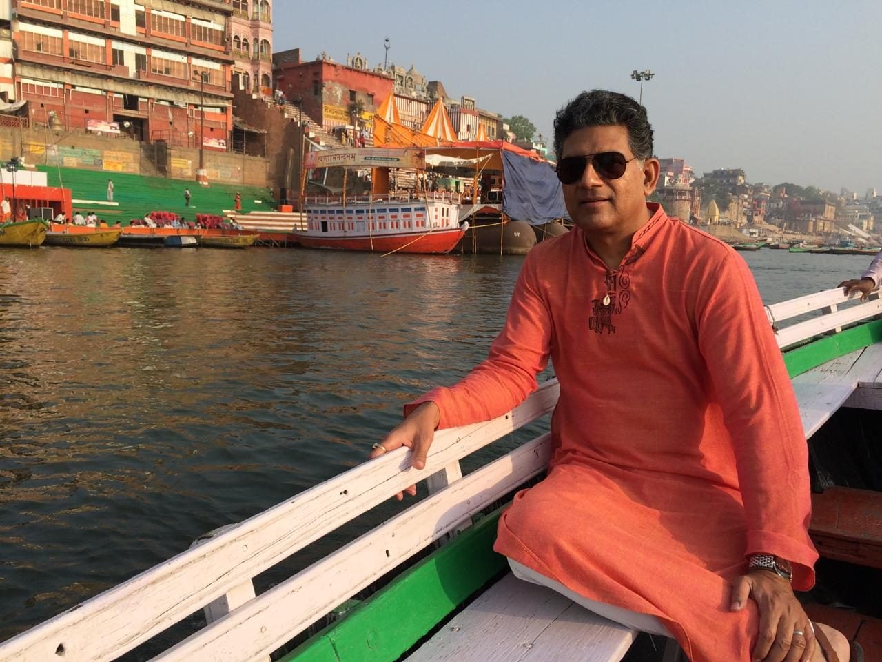 By the river